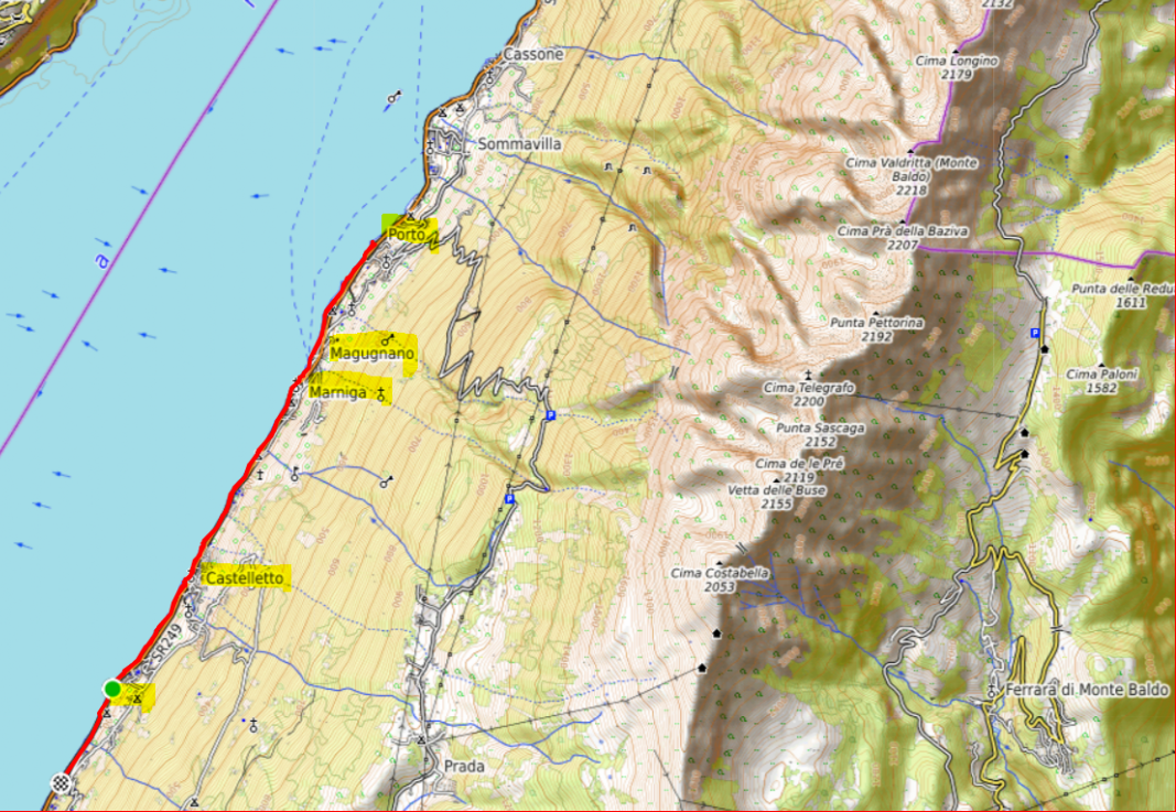 clicca qui mappa Castelletto di Brenzone- Porto