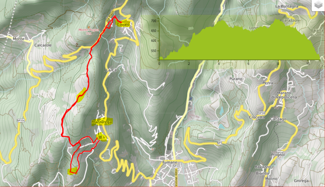 clicca su mappa Mazzurega Monte Solane Cavalo