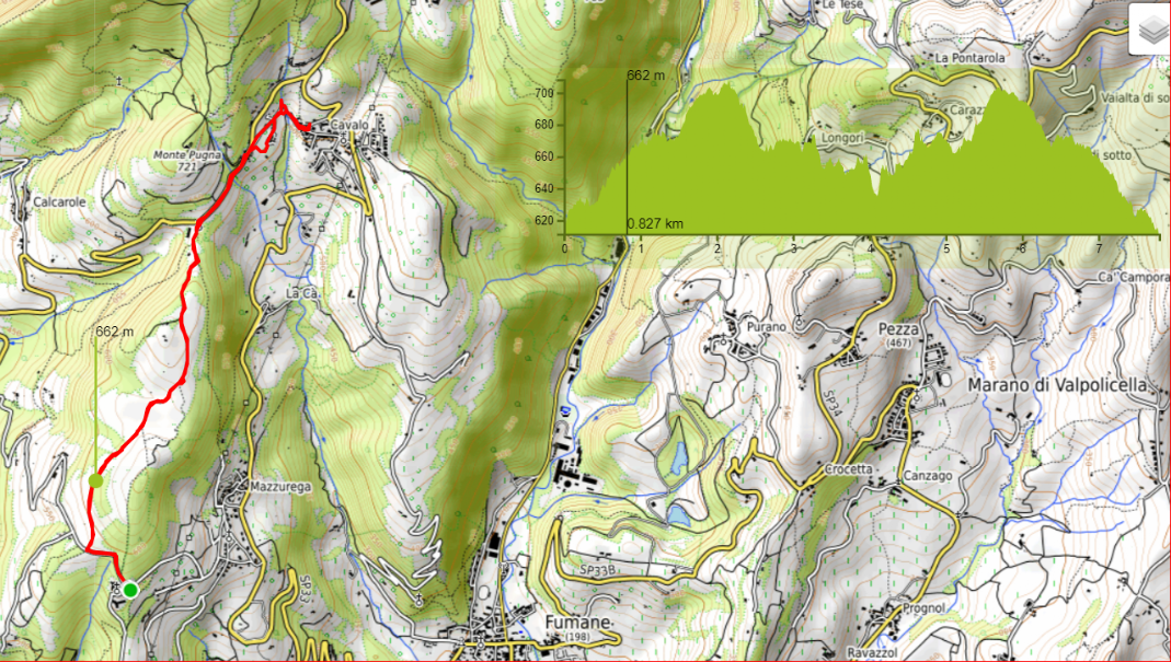 clicca su mappa Monte Solane - Cavalo