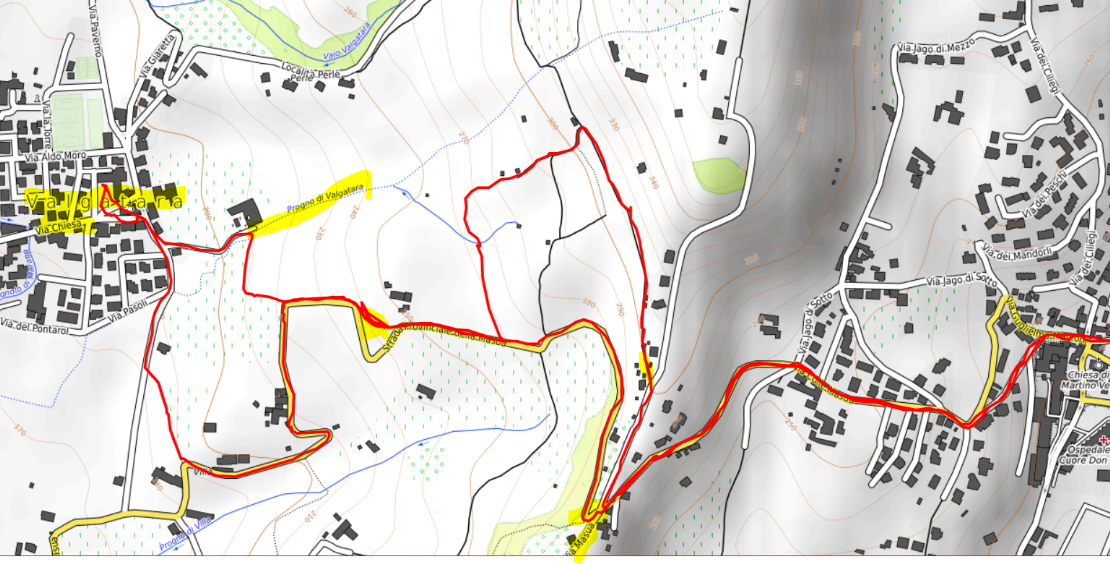 clicca su mappa Negrar Valgatara anche per scaricare file GPX