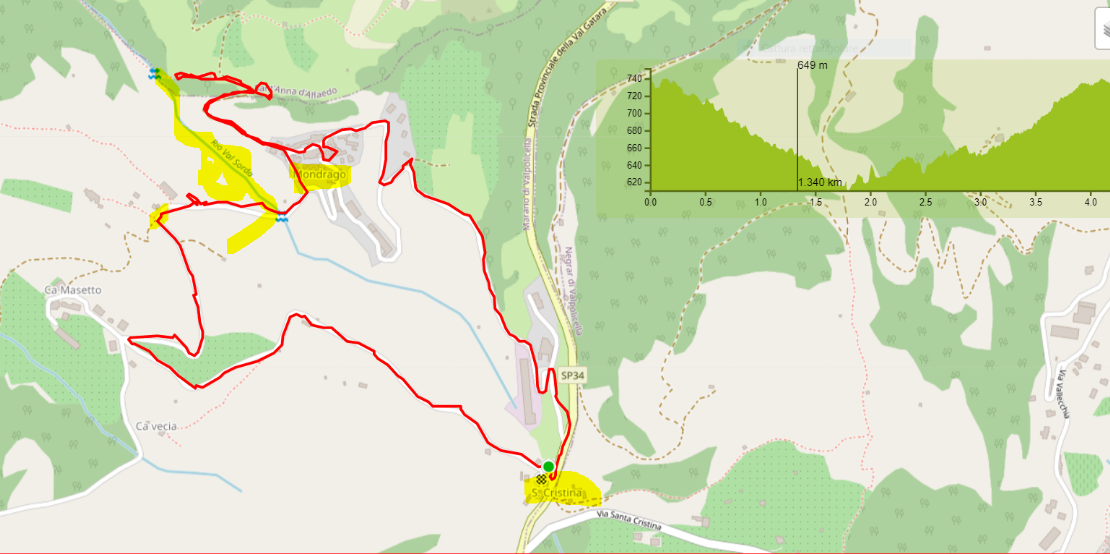 clicca su mappa Santa Crisitna  Mondrago