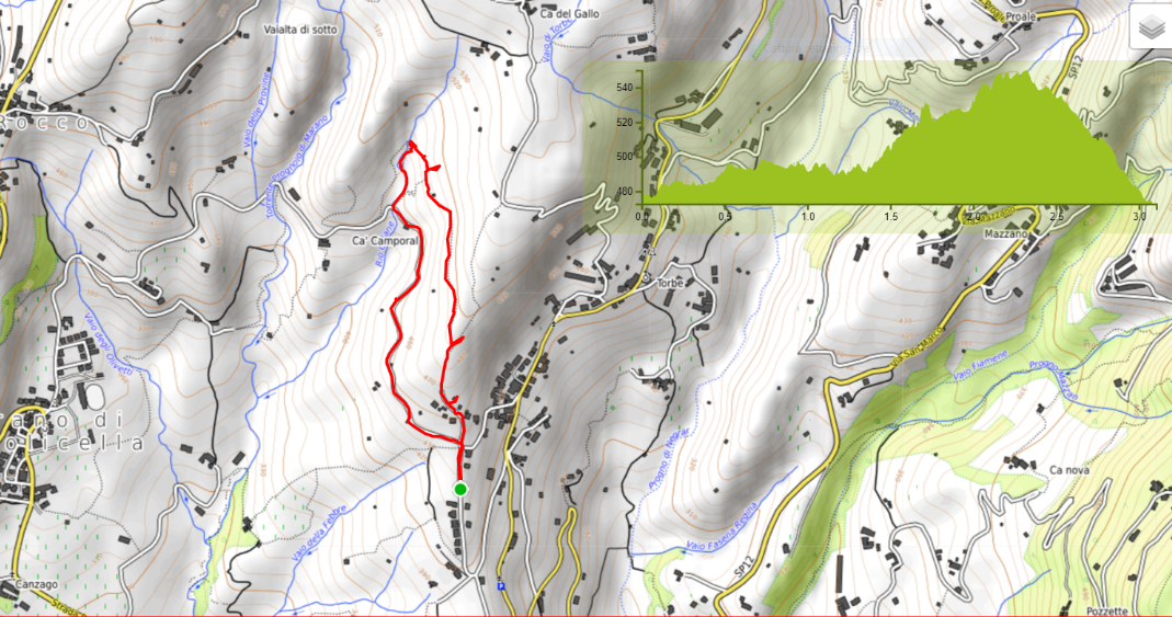 clicca su mappa Toari walk Negrar