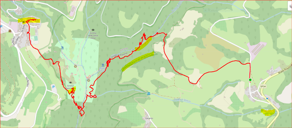 Map Spiazzo SCalucce Molina